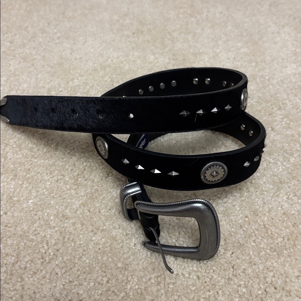 Wrangler Black Belt with Silver Buckle